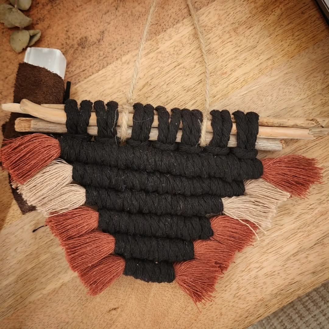 Tribal Bloom- Boho Macrame Mini Wall Hanging