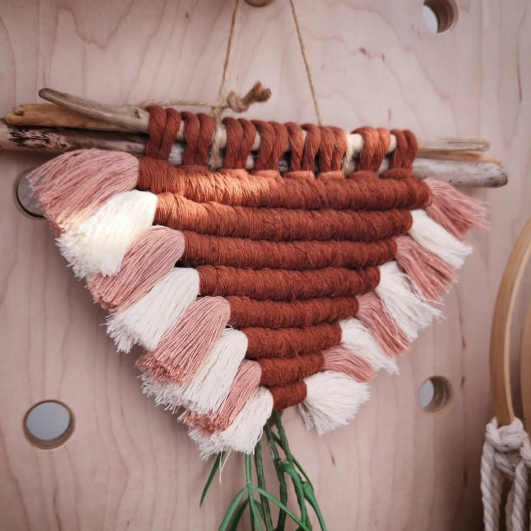 Tribal Bloom- Boho Macrame Mini Wall Hanging