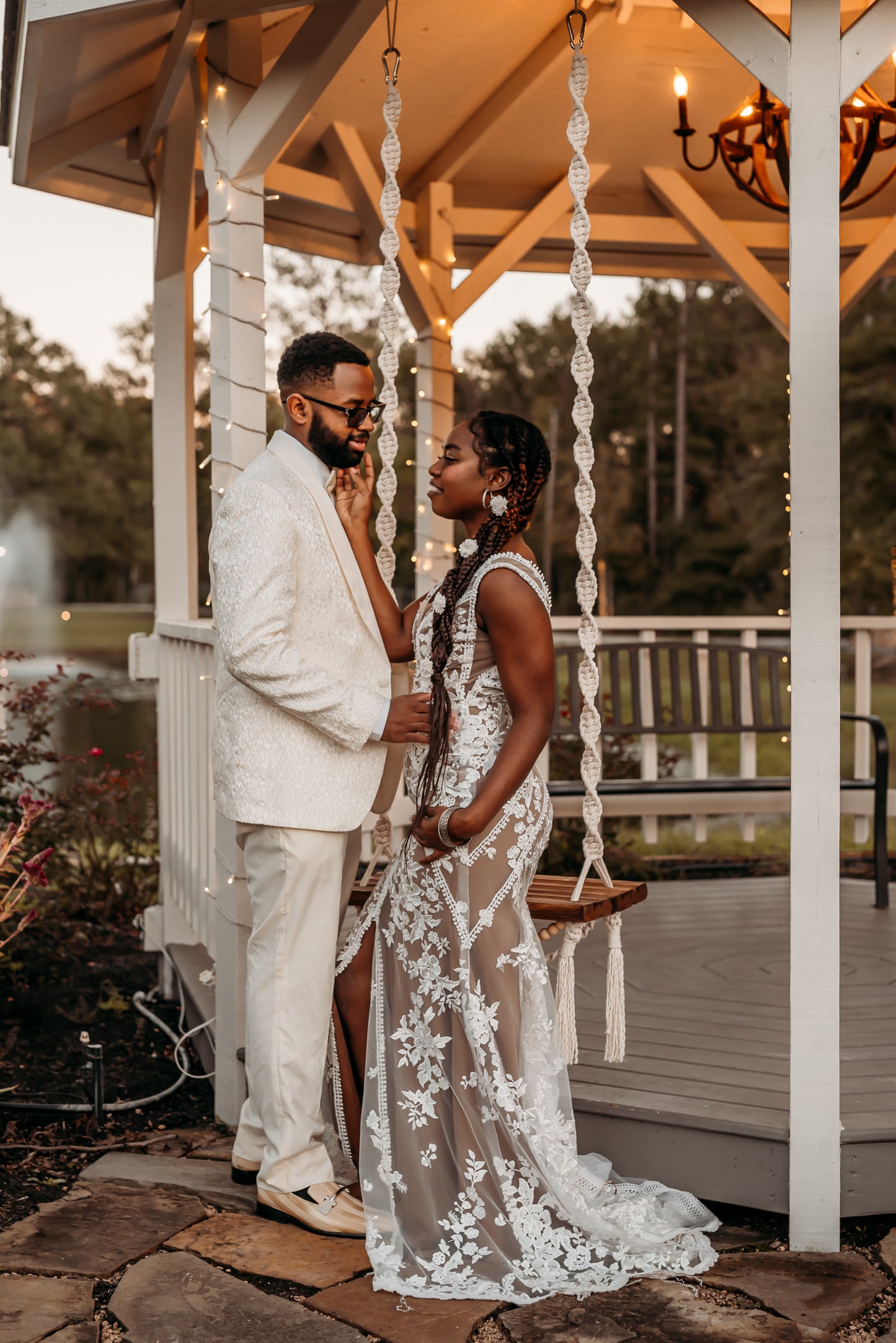 Ethereal Boho Wedding Swing – Handmade Macrame Décor