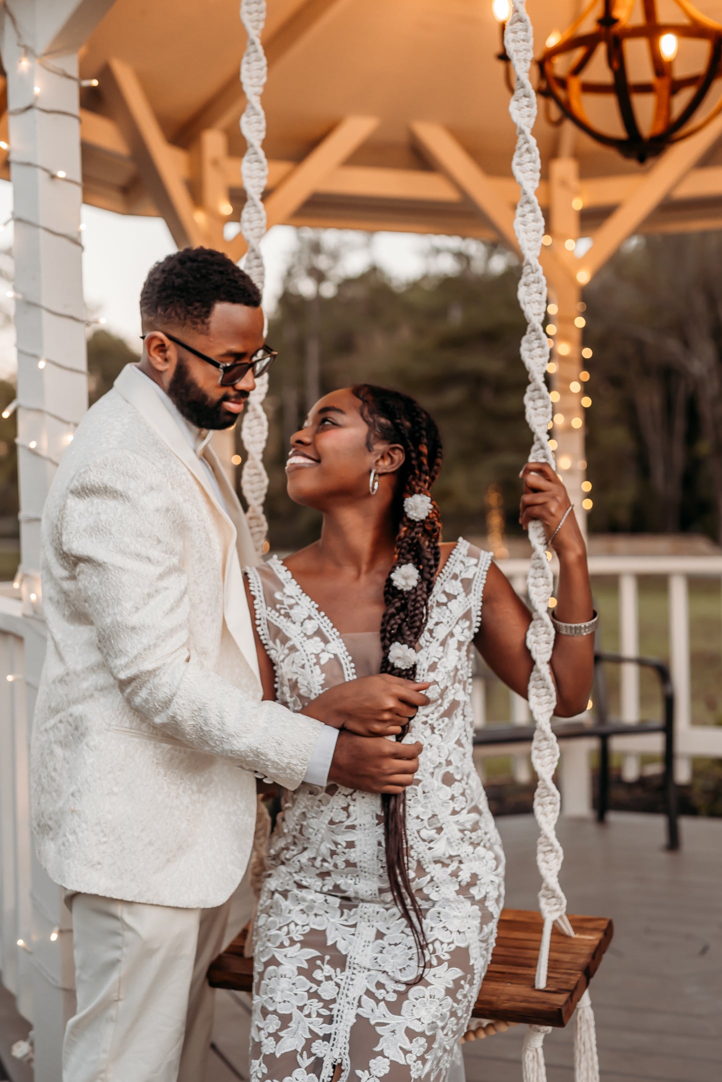 Boho Bliss Macrame Wedding Swing