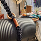 Macrame Yoga Mat Strap with Leather Beads