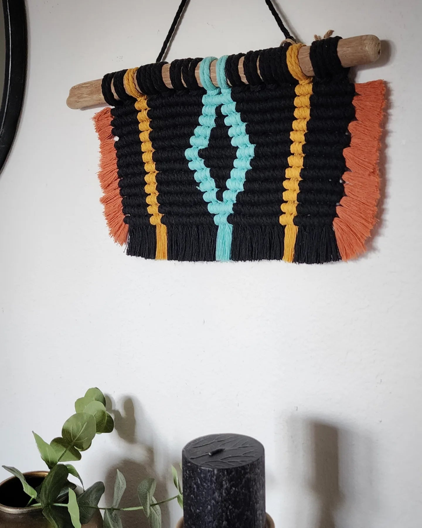 Hand  Woven Diamond Tribal Wall Hanging