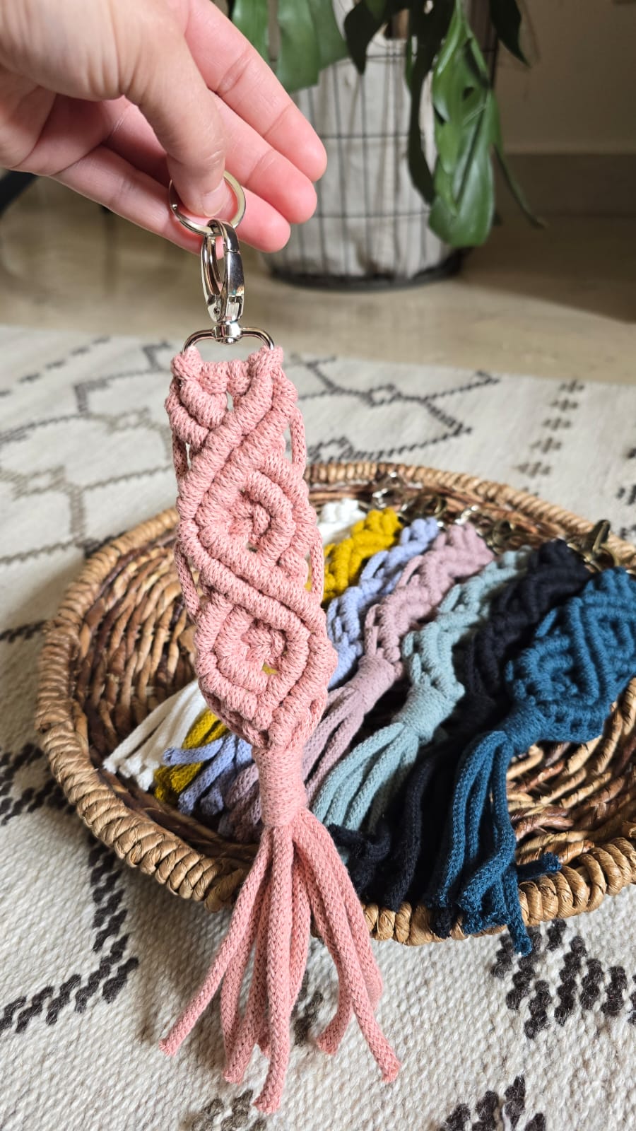 Infinity Macrame Keychain