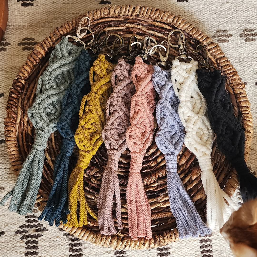 Infinity Macrame Keychain