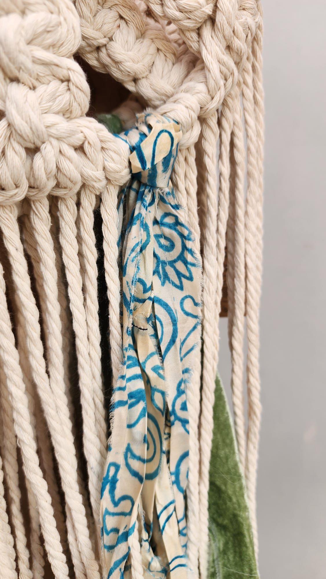 Multi Fabric Peace Sign Wall Hanging