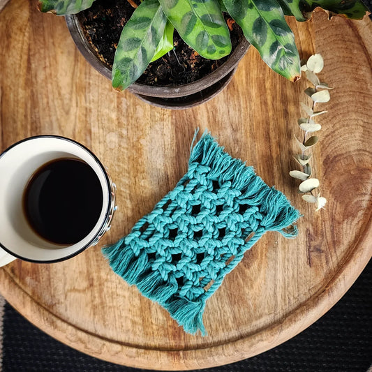 Shop Coasters. Handmade Macrame coasters. Eco friendly coasters. Cotton Coasters. Colorful coasters . Funky Coasters. Handmade Macrame coasters for your home and dining space 