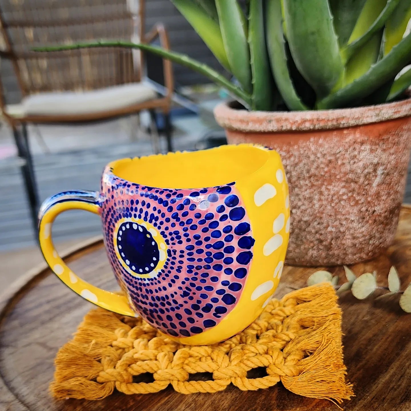 Handmade Macrame Coaster. Square shaped coasters. Coffee table coasters . Mustard Coaster. Coffee Table Coasters 