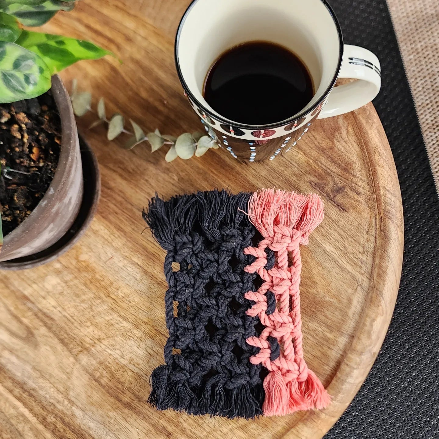Square Macrame Coaster